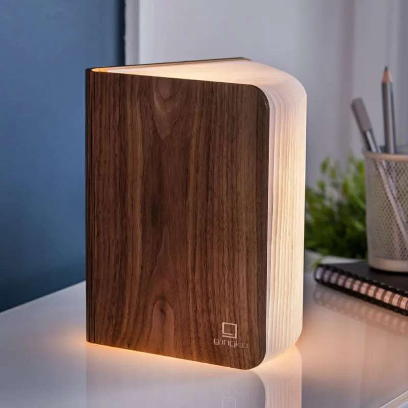 Gingko Large Smart Book Light in Walnut-2